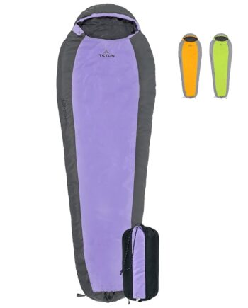 Teton Trailhead, 20 Degree Sleeping Bag; Lightweight, Warm Mummy Sleeping Bag, Camping, Backpacking, Hiking