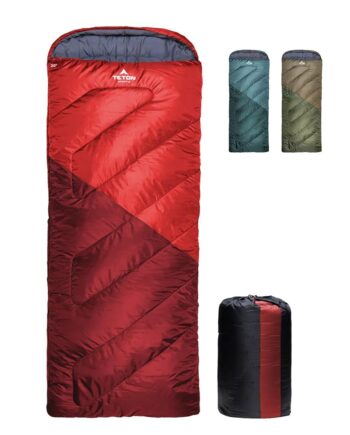Teton Celsius Regular 20F Degree Sleeping Bag - All-Weather Sleeping Bag for Adults and Kids - Camping Made Easy and Warm. Compression Sack Included