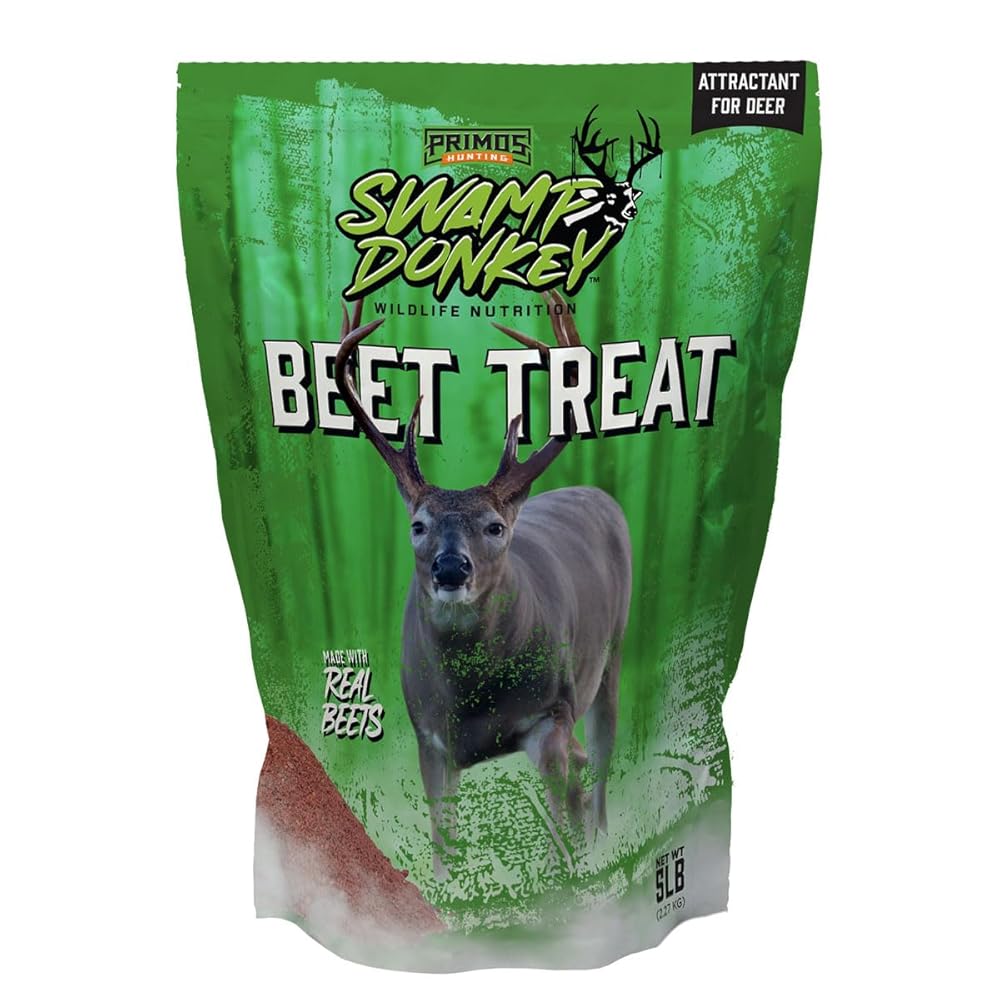 Primos Hunting Swamp Donkey Beet Treat - Premium Deer Food - Real Shredded Sugar Beets for High Sugar Content - Attracts & Nourishes Deer - 5 Pound Bag