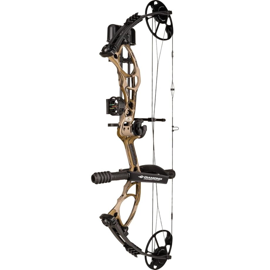 DIAMOND ARCHERY Edge XT Adjustable Accurate Stable Fully Accessorized Versatile Compound Hunting Bow, Bottomland, Right Hand