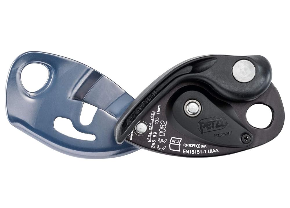 Petzl GRIGRI Belay Device - Belay Device with Cam-Assisted Blocking for Sport, Trad, and Top-Rope Climbing - Blue