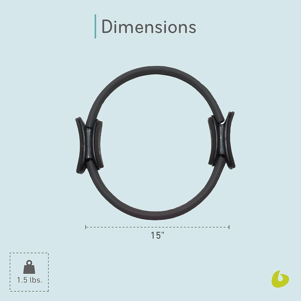 Balanced Body Ultra-Fit Circle, Pilates Ring Resistance Trainer, Upper-Body and Leg Workout Equipment, Leg Exercise Equipment, Pilates Equipment for Home or Studio Use, 15-Inch Diameter