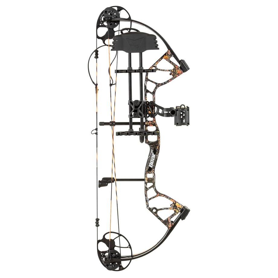 Bear Archery Royale Ready to Hunt Compound Bow Package for Adults and Youth, Left Hand, Wildfire