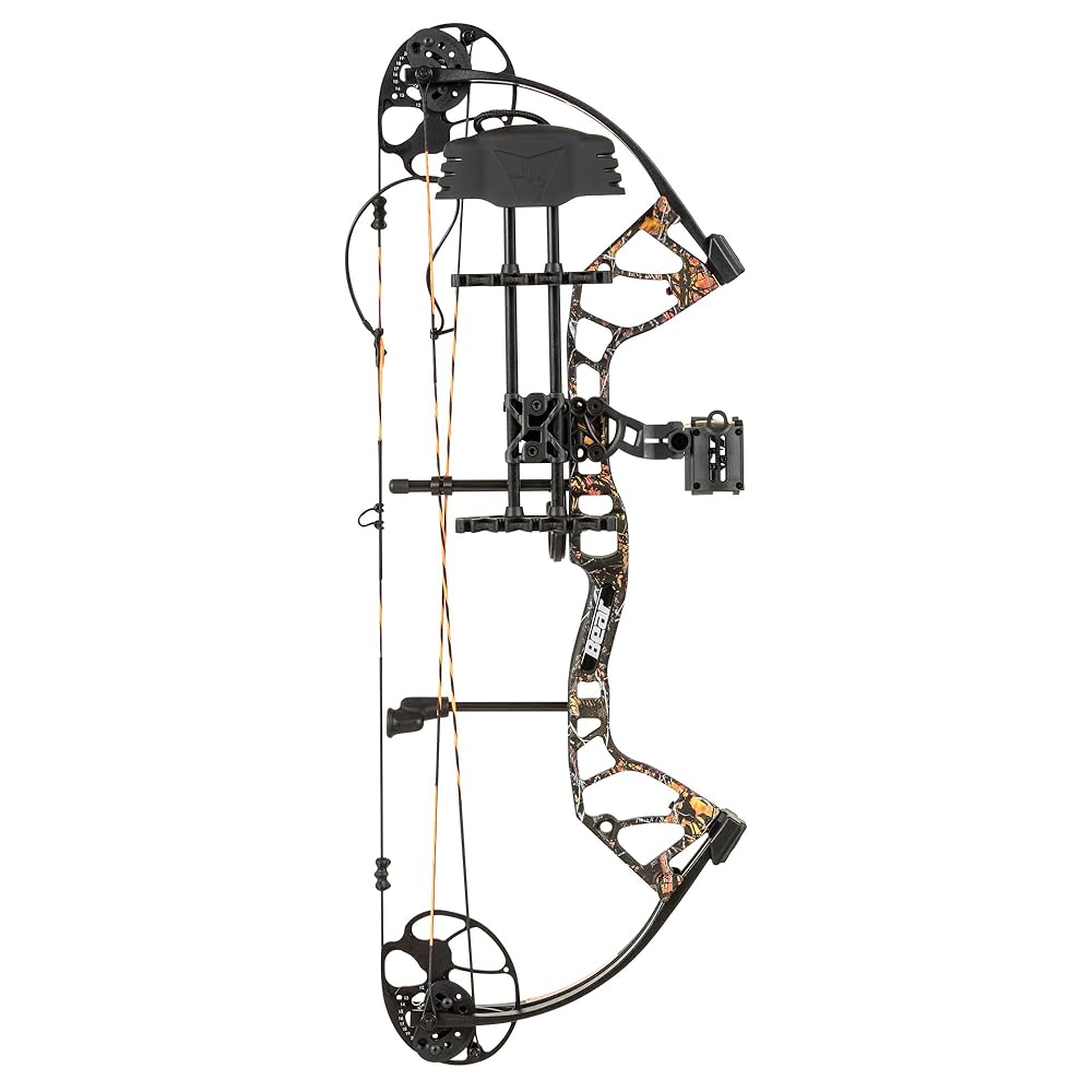 Bear Archery Royale Ready to Hunt Compound Bow Package for Adults and Youth, Left Hand, Wildfire
