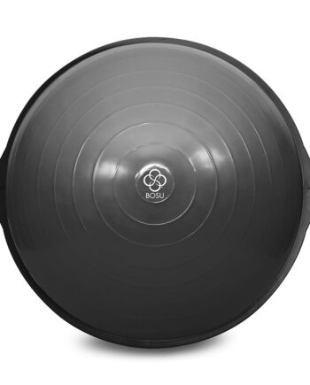 BOSU BT Pro Balance Fitness Core & Cardio Training Wobble Inflatable Rubber Exercise Ball for Home Gyms & Full Body Workouts, Grey & Black