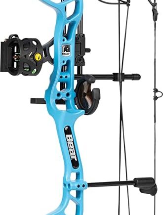 Bear Archery Royale Ready to Hunt Compound Bow Package for Adults and Youth, Right Hand, Blue