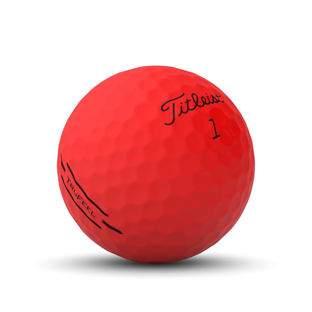 Titleist TruFeel Golf Balls, Matte Red (One Dozen)