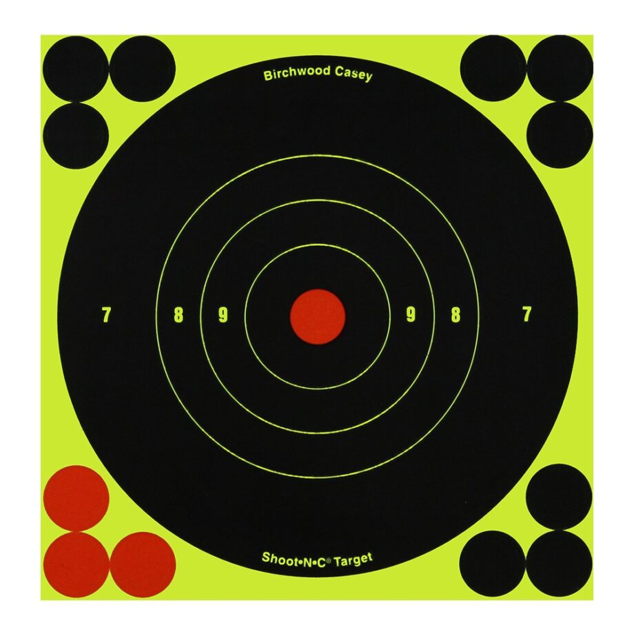 Birchwood Casey Shoot-N-C 6-Inch Round Target (60 Sheet Pack) & Shoot-N-C 3 Inch Round 240 Targets 600 Pasters