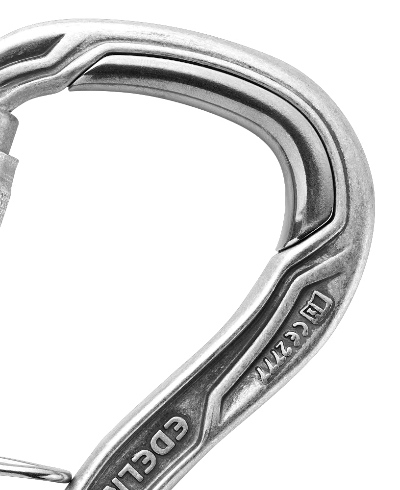 EDELRID HMS Bulletproof Locking Carabiner- Non-Anodized Screwgate FG Eco
