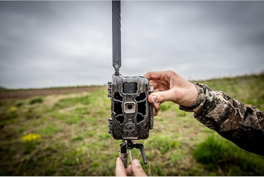Stealth Cam Deceptor NO GLO 80ft Detection & IR Range 40MP Photo 1440P HD Video Capture Hunting Cellular Trail Camera and FieldMax Lithium Rechargeable Battery Cartridge - Dual Network