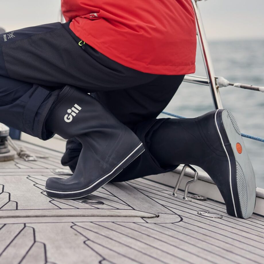 Gill Short Cruising Boot - Non-Slip 100% Rubber - Sailing Boating Yachting