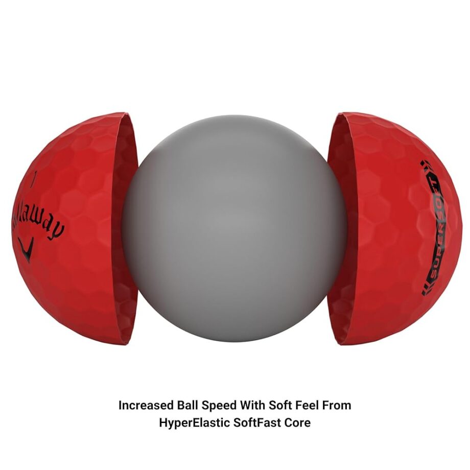 Callaway Golf Supersoft Golf Balls (2023 Version, Red)