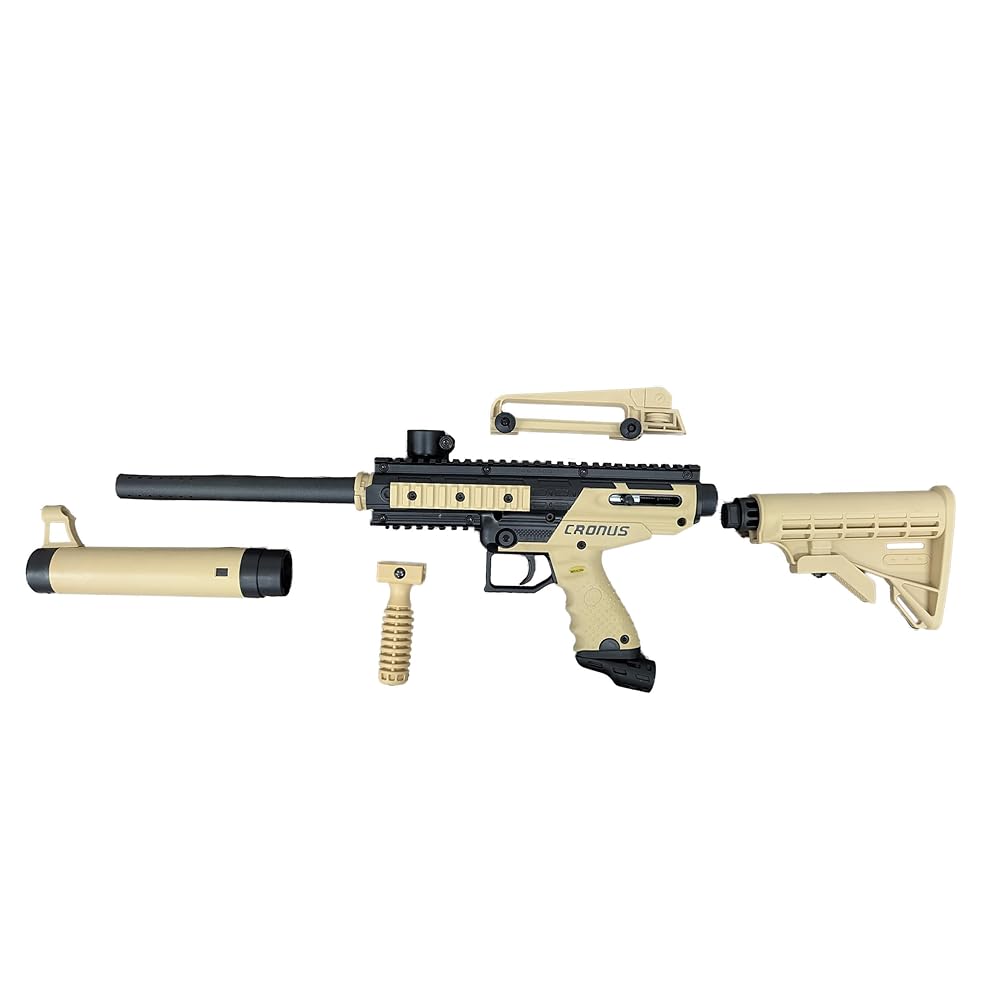 Tippmann Cronus Tactical Semi Auto Paintball Marker Gun, Black and Tan