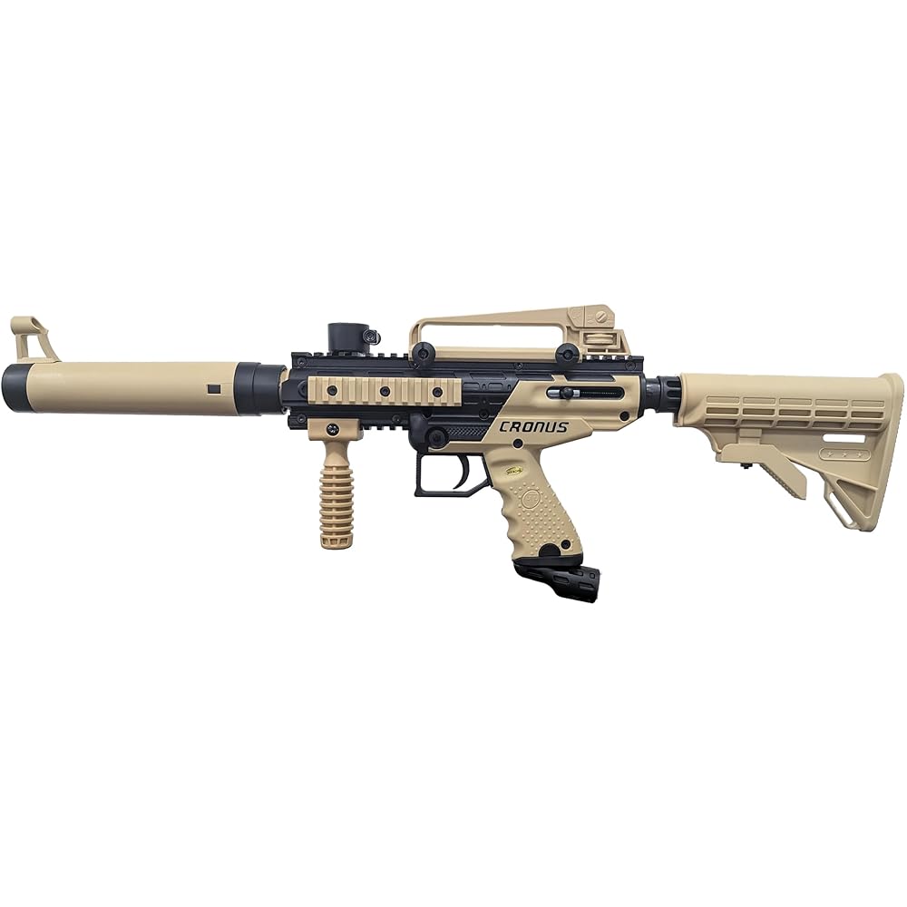 Tippmann Cronus Tactical Semi Auto Paintball Marker Gun, Black and Tan