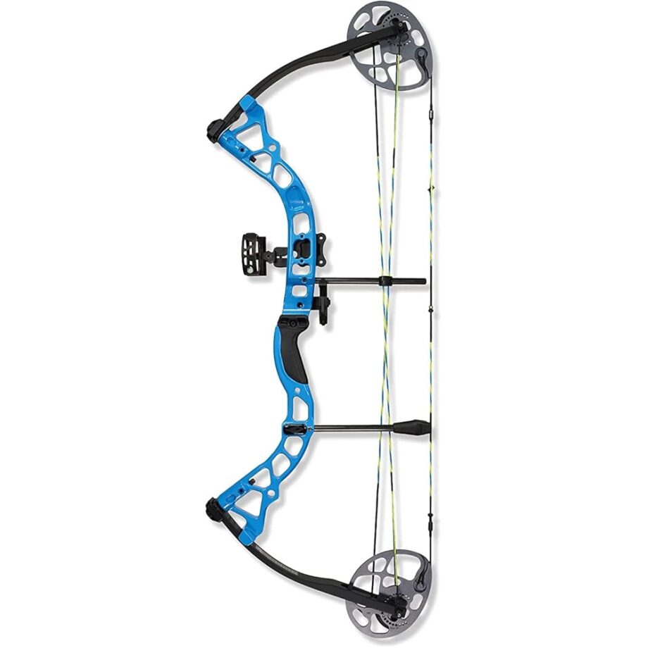 DIAMOND ARCHERY Prism Fully Equipped Adjustable Durable Compound Bow, 5-55 lbs, Electric Blue, Left Hand