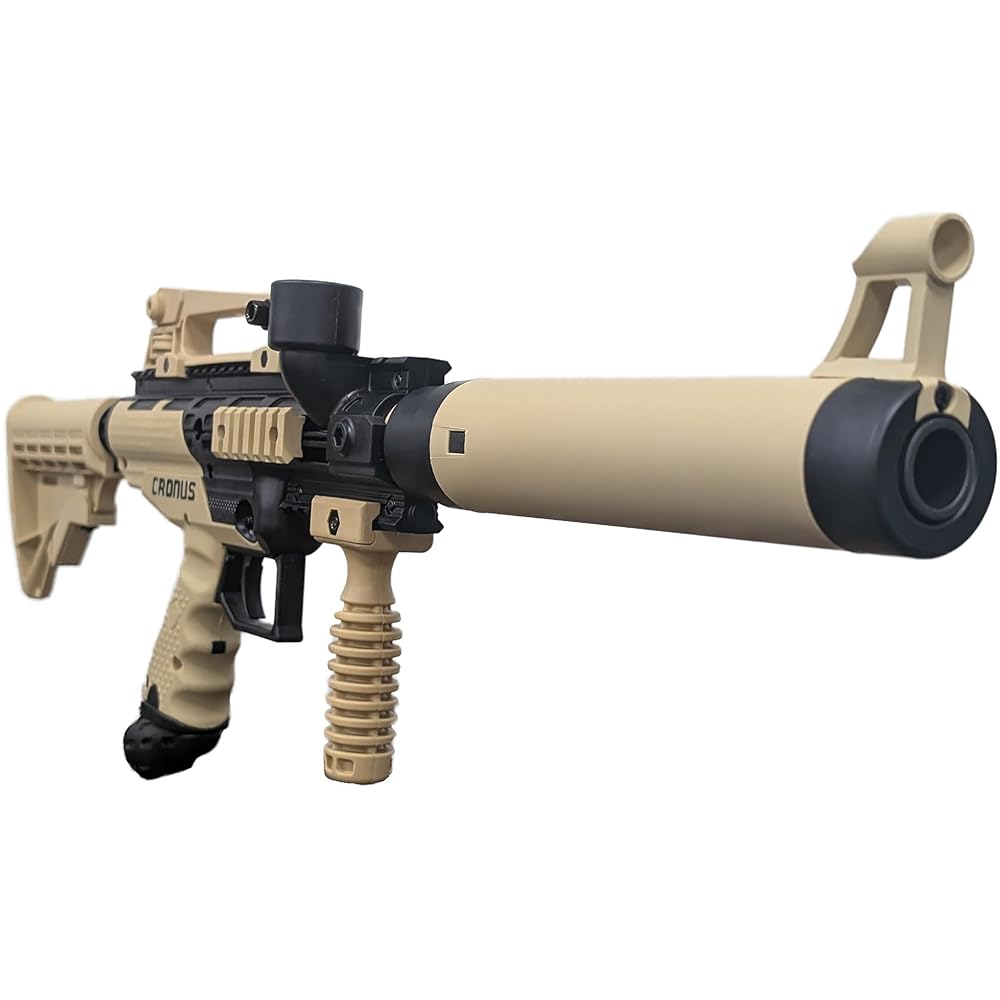 Tippmann Cronus Tactical Semi Auto Paintball Marker Gun, Black and Tan