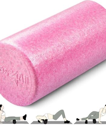 Yes4All High Density Foam Roller for Back, Variety of Sizes & Colors for Yoga, Pilates - Fuschia Rose - 12 Inches