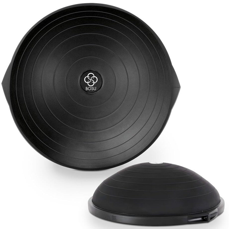 BOSU Pro Balance Trainer, Training Equipment, 65 cm Diameter, 350 lb Capacity - Burst-Resistant Stability Exercise Tool w/ Non-Slip Base, Includes Hand Pump, Commercial-Grade