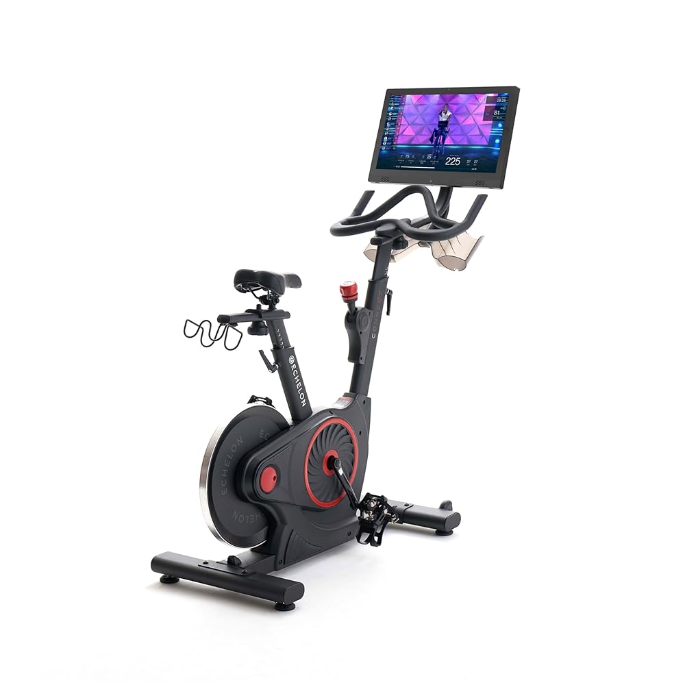 Echelon Smart Connect Fitness Bike, 30-Day Free Echelon Membership, Easy Storage, Small Spaces, Cushioned Seat, Solid, HIIT, Top Instructors, 32 Resistance Levels, Bluetooth, EX5S-22