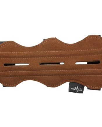 SAS 7.5" Leather Suede Arm Guard One Size Archery Bow Range with 3-Strap Buckles
