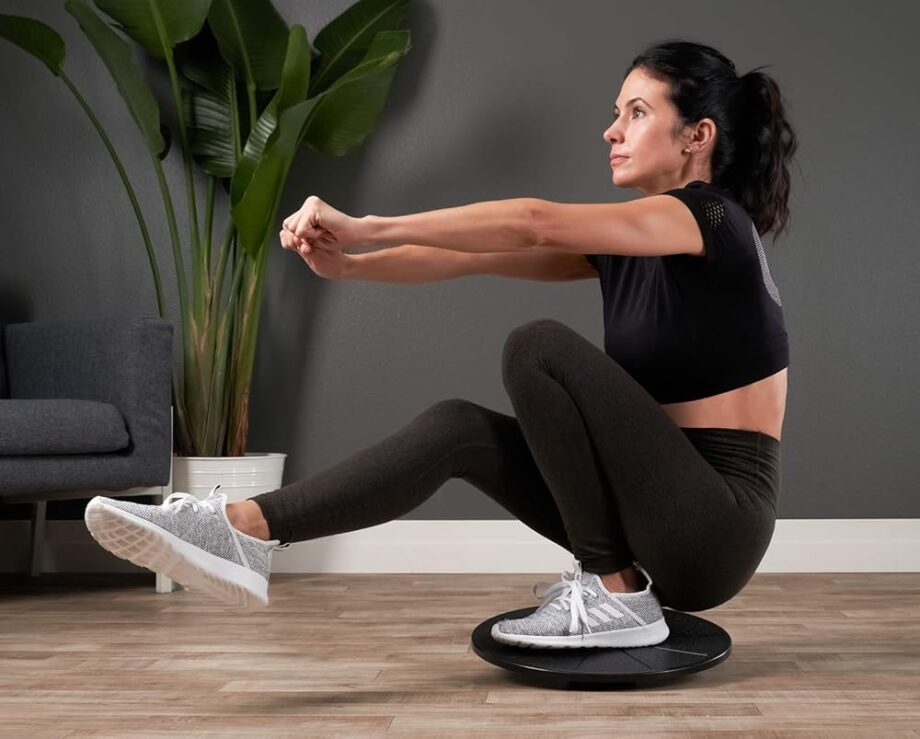 URBNFit Standing Desk Balance Board – Balancing Board for Under Desk- Exercise Balance Stability Trainer, Helps Increase Strength and Flexibility, Full Body Exercise - Office Wobble Boards – 15 Inch
