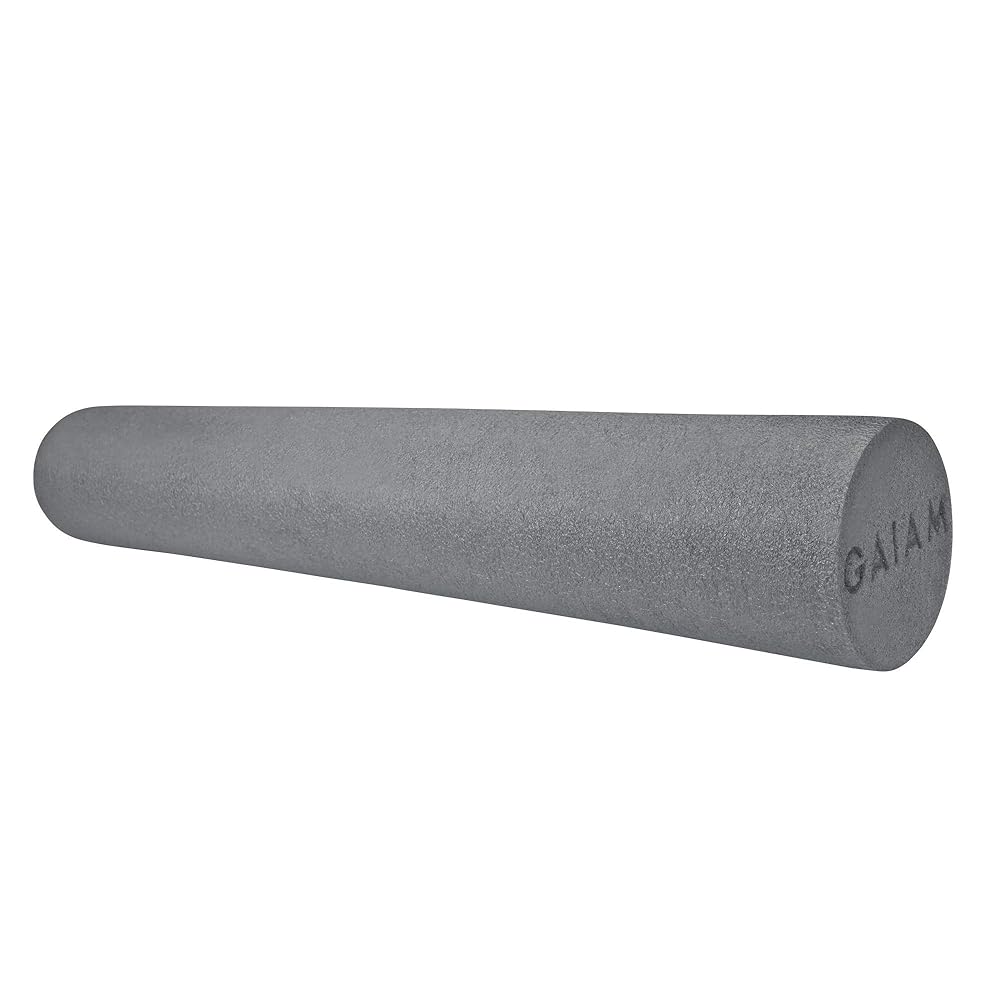 Gaiam Restore Foam Roller for Muscle Massage - 36" Long Foam Roller, Deep Tissue Muscle Massager for Sore Muscles & Stimulation - Total Body Pain Relief, Back, Neck, Foot, Calf, Leg, Arm - Grey