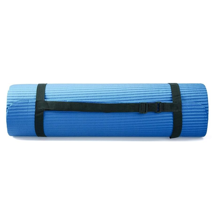 BalanceFrom 7-Piece Yoga Set with 71x24x0.5 Inches Extra Thick Mat and Carrying Sling – Includes 2 Blocks, Stretch Strap, 2 Towels, and Knee Pad for Home, Studio, and Gym Workouts