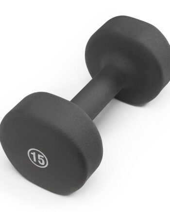Marcy Neoprene Dumbbell, Single Piece, 15-lb, Steel Grey