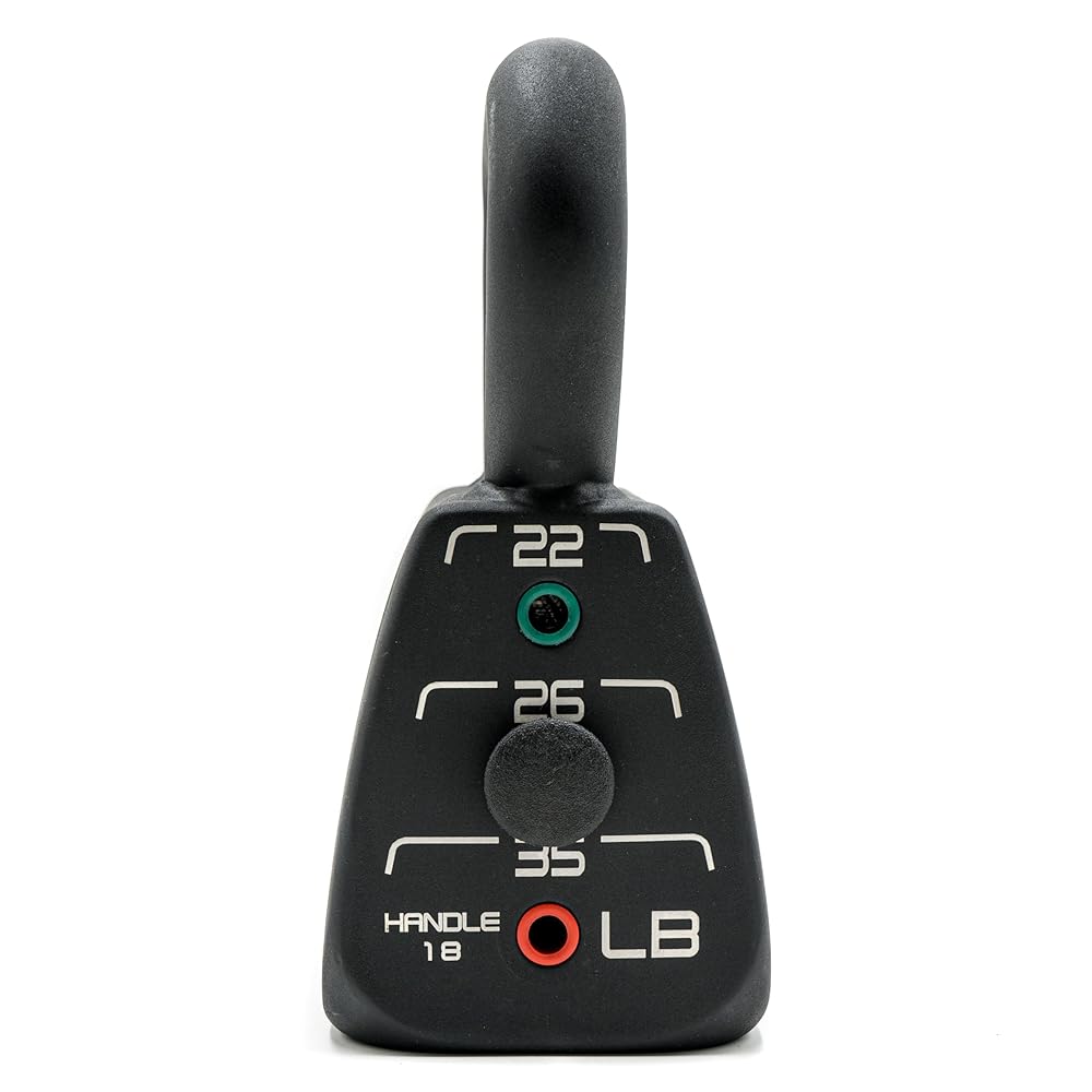 PowerBlock Adjustable Kettlebell, 18-35 lb. Weight Set, Durable Long Lasting Build, Innovative Workout Equipment for Home & Commercial Gyms, Black