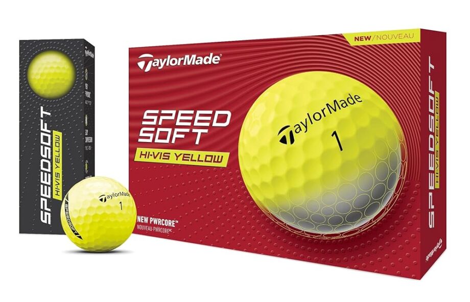 TaylorMade Golf SPEEDSOFT Golf Balls Yellow ONE Dozen