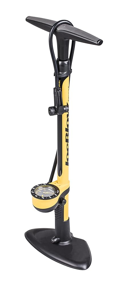 Topeak JoeBlow Sport III High-Pressure Bike Floor Pump – 160 PSI, Durable Steel Barrel, 3” Analog Gauge, TwinHead DX5 Pump Head, Long Hose, Ergonomic Handle, Fits Presta, Schrader, & Dunlop Valves