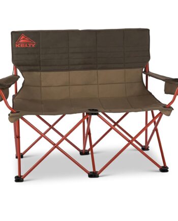Kelty Loveseat Oversized 2-Person Heavy Duty Folding Camp Chair, Double Seat for Soccer Games, Tailgating, Beach Days (Regular Height/Bungee)