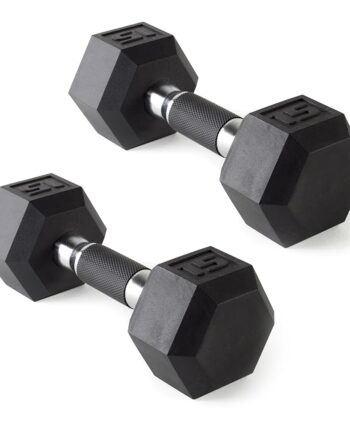 CAP Barbell 15 LB Coated Hex Dumbbell Weight Pair with Padded Grip