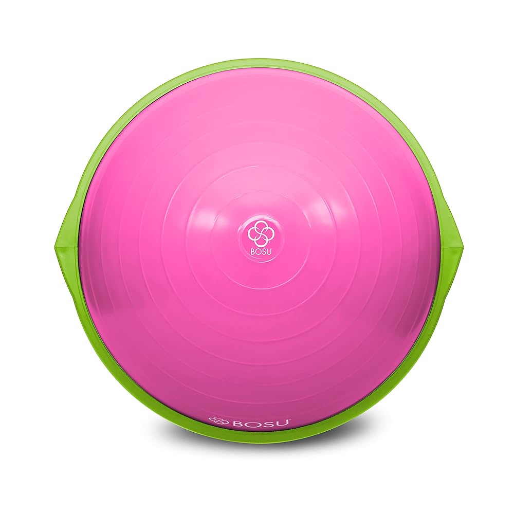 Bosu 72-10850 Home Gym Equipment The Original Balance Trainer 65 cm Diameter, Pink and Lime Green