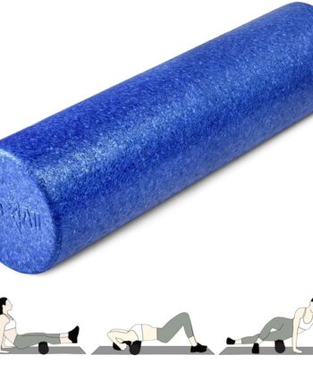Yes4All High Density Foam Roller for Back, Variety of Sizes & Colors for Yoga, Pilates - Blue - 24 Inches