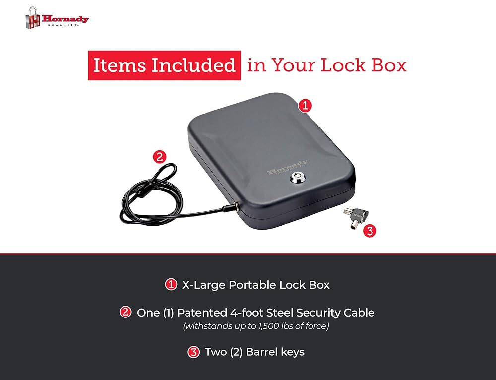 Hornady 95210 Lock Box X-Large,Black