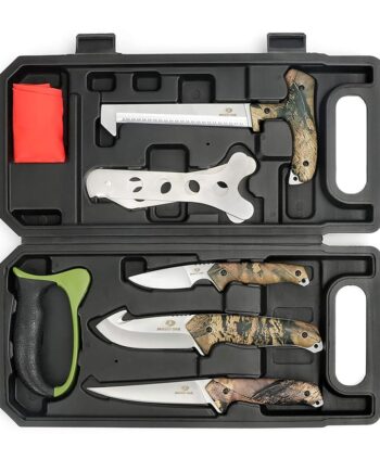 Mossy Oak Hunting Field Dressing Kit - Portable Butcher Game Processor Set (8-Piece)