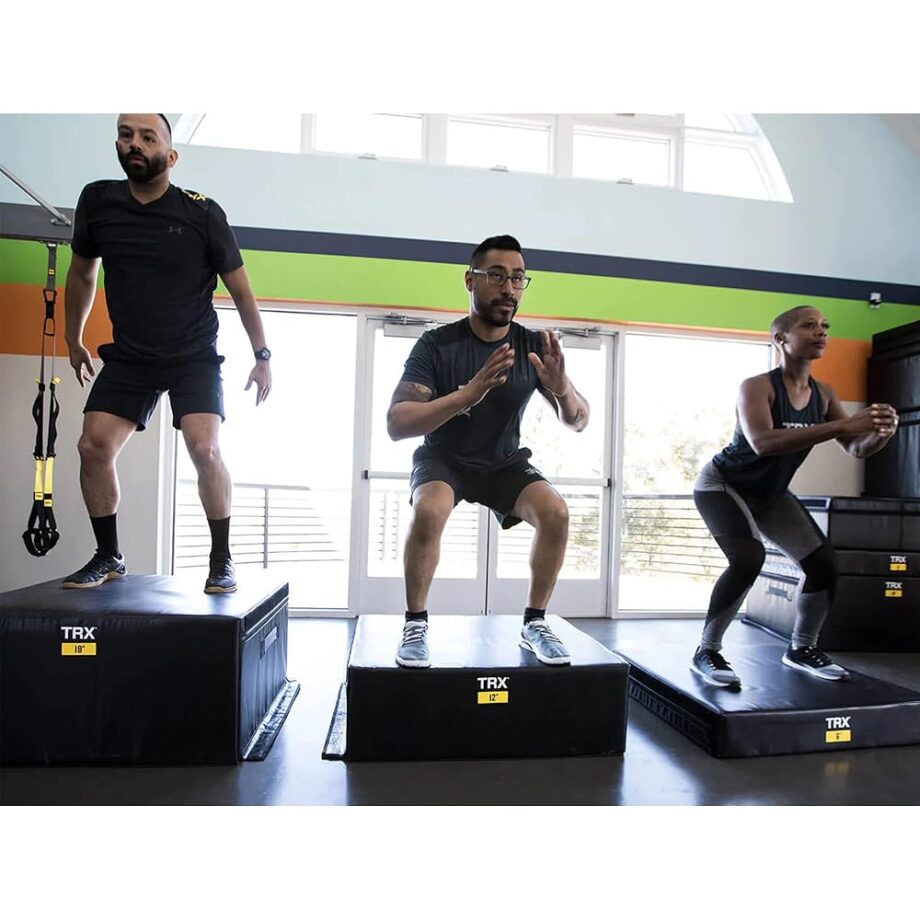 TRX Training Plyo Box, Step Exercise Platform for Speed Drills, Stackable Box for Box Jumps, Agility Training Equipment, 18 Inches