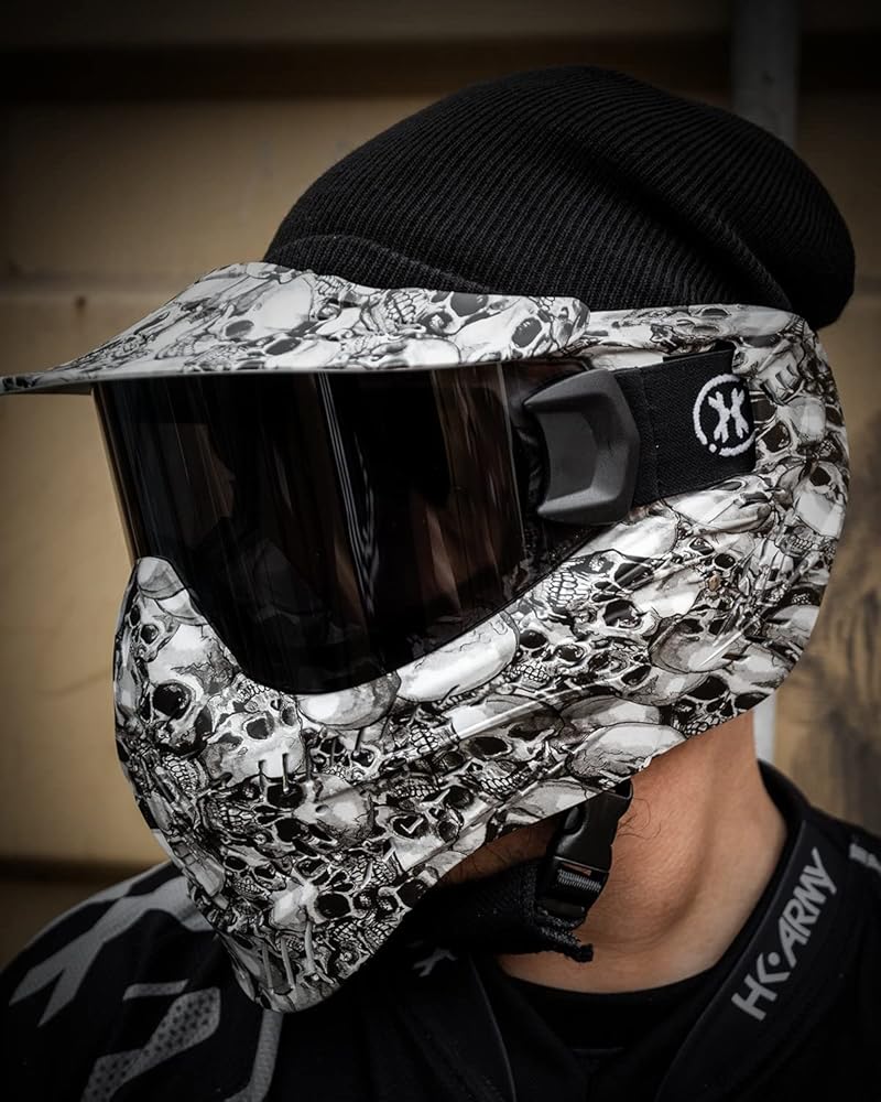 HK Army HSTL Goggle Paintball Airsoft Mask with Anti Fog Thermal Lens (Skull/Smoke Lens)