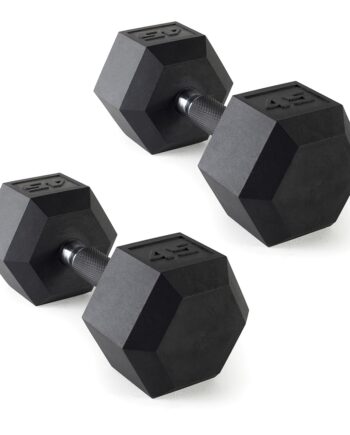 CAP Barbell 45 LB Coated Hex Dumbbell Weight Pair with Padded Grip