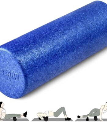 Yes4All High Density Foam Roller for Back, Variety of Sizes & Colors for Yoga, Pilates – Blue - 18 inch