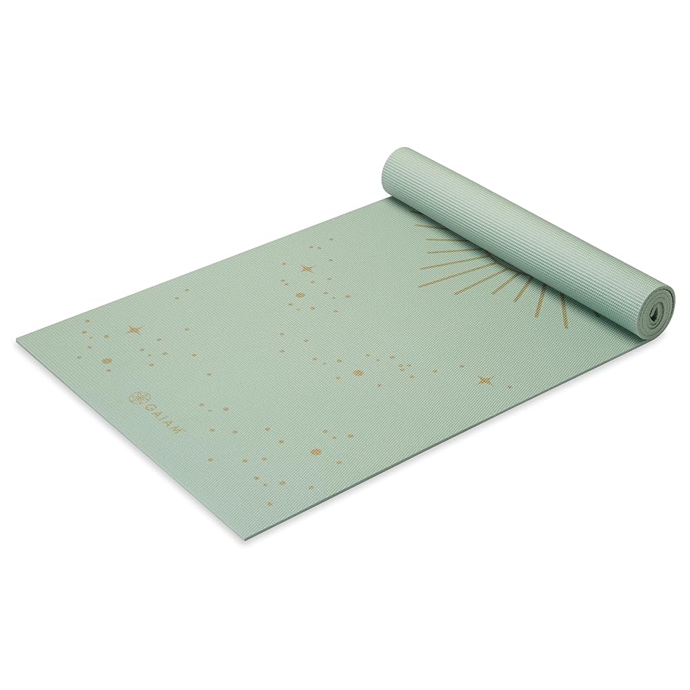 Gaiam Yoga Mat - Premium 6mm Print Extra Thick Non Slip Exercise & Fitness Mat for All Types of Yoga, Pilates & Floor Workouts (68"L x 24"W x 6mm Thick)
