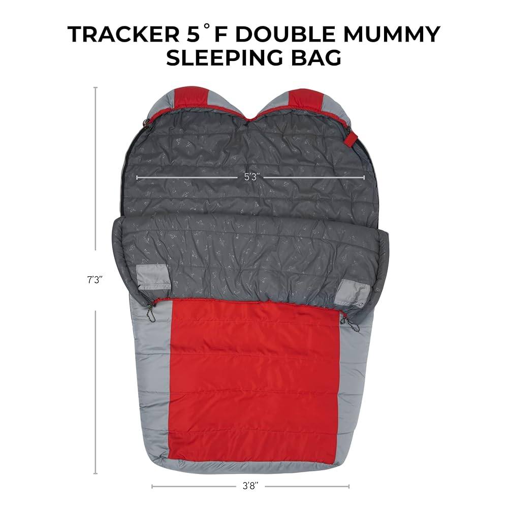 TETON Sports Tracker, 5 Degree Sleeping Bag; Lightweight, Warm Mummy Sleeping Bag, Camping, Backpacking, Hiking
