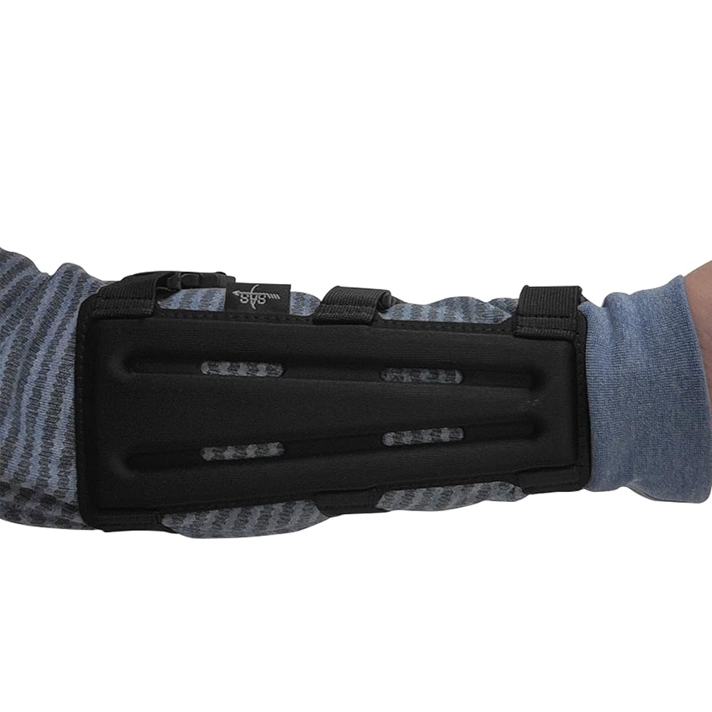 SAS 8" Armguard Archery Bow Range with 3-Strap Buckles (Red)