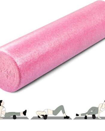 Yes4All High Density Foam Roller for Back, Variety of Sizes & Colors for Yoga, Pilates - Fuschia Rose - 24 Inches