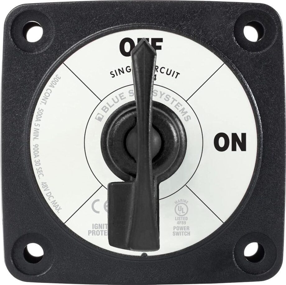 Blue Sea Systems 6004200 m-Series Battery Isolator Switch ON/OFF with Locking Key, Black