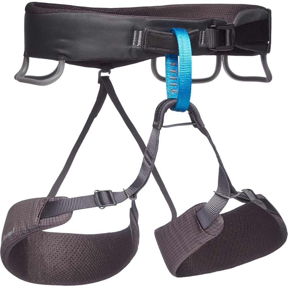 BLACK DIAMOND Men’s Momentum Rock Climbing Harness | Adjustable Waist & Leg Loops | Dual Core Construction | Lightweight Comfort | Anth | Extra Small