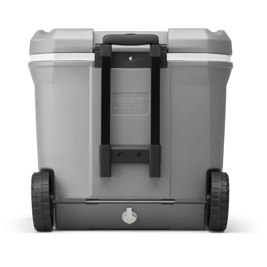 Coleman Classic Series Insulated Portable Rolling Cooler with Wheels, Leak-Resistant Outdoor Hard Cooler Keeps Ice up to 5 Days, 65-Quart