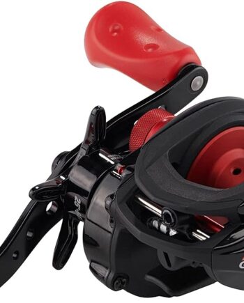 Abu Garcia Max X Low Profile Baitcast Reel, Size LP (1539733), 4 Stainless Steel Ball Bearings + 1 Roller Bearing, Synthetic Star Drag, Max of 15lb | 6.8kg