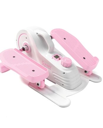 Sunny Health & Fitness Pink Fully Assembled Magnetic Under Desk Elliptical Peddler, Portable Foot & Leg Pedal Exerciser- P2030
